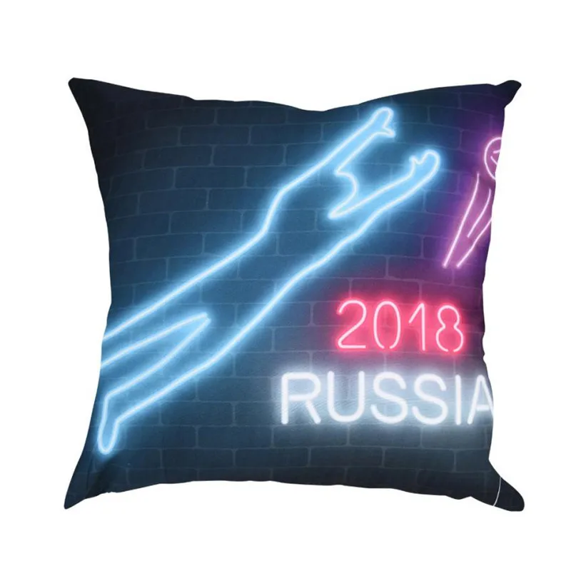 Soccor Print Pillow Case Polyester Sofa Car Cushion Cover Home Decor03