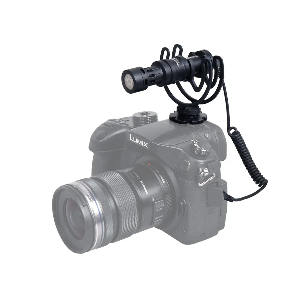 

Full Metal MINI Compact camera Cardioid Directional Shotgun Video Microphone with Shock-Mount Windproof or Iphone/Samsung/Huawei
