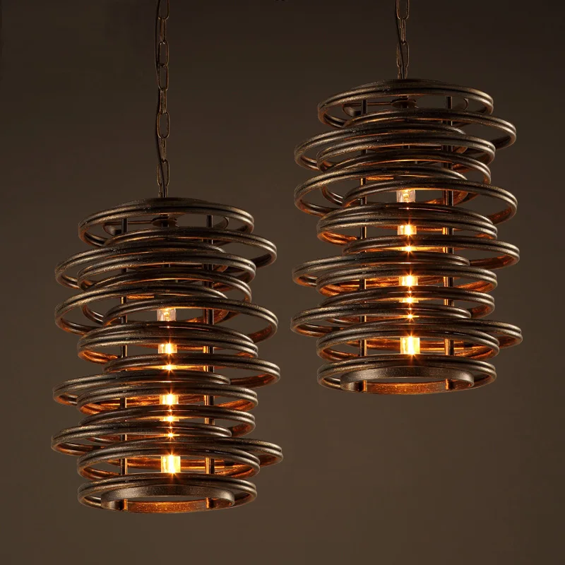 

Island Lights Industrial Pendant Design Store Light Lighting Living Dining Loft Decor Cafe Shop Luminairelamp Iron Bar Art