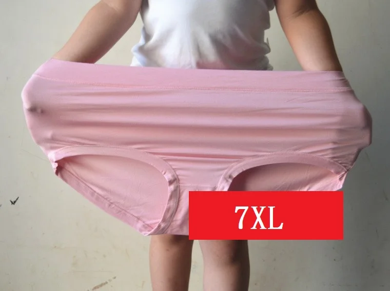 7XL супер большие женские трусы, женские трусы, бамбуковое волокно, нижнее белье размера плюс, нижнее белье с высокой посадкой, однотонное нижнее белье, 5 шт./лот