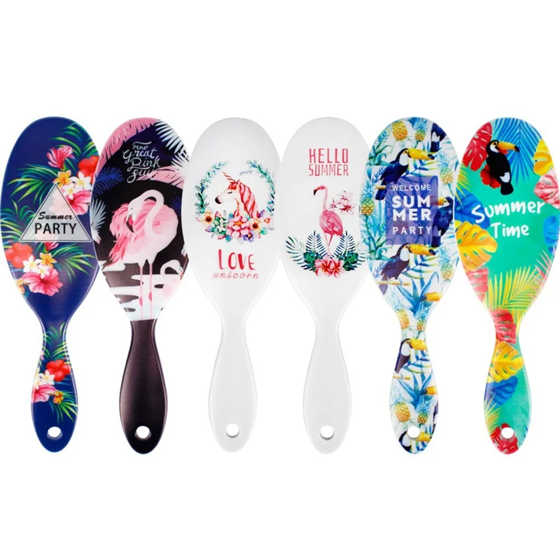 

Cute Animal Anti-static Hair Brush Massage Comb Shower Wet Detangle Hair Brush Salon Hair Styling Tools Four Colors Wholesale