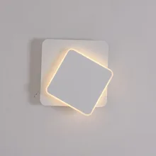 8 шт. 10 Вт квадратное настенное бра AC85-265V спальня прикроватная лампа коридор, ресторан гостиная 360 Поворотный Ретро настенный светильник