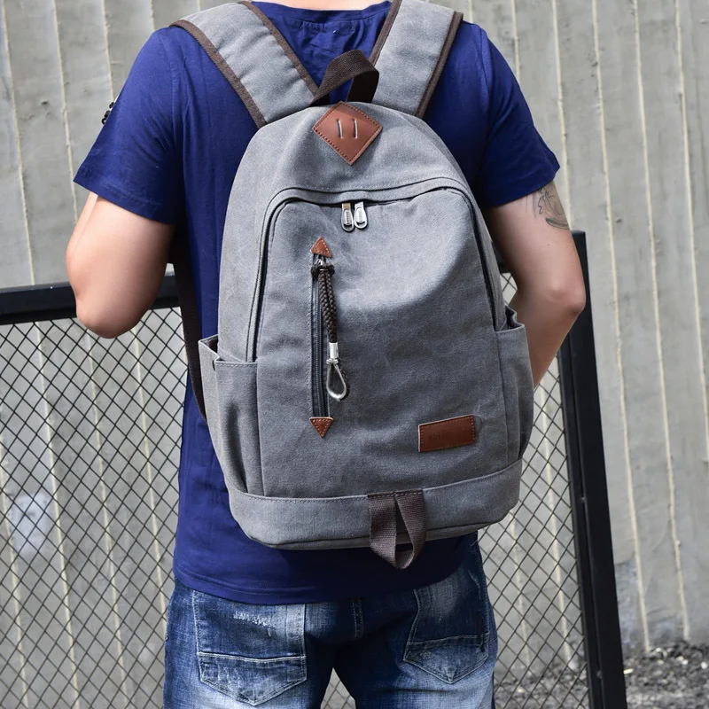  Big Canvas Backpack Man High Quality Large Leisure Multifunction Back Pack Men Bagpack Laptop 2019  - 33044775249