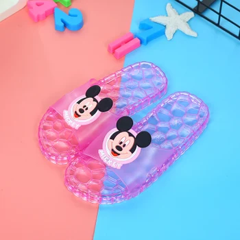 

Kids Boys Girls Summer Slippers Cartoon Mouse Kitty Rabbit Baby Beach Home Jelly Shoes Toddler Child Non-slip Bathroom Slippers
