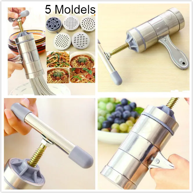 

Household Stainless Steel Noodle Maker Kitchen Pasta Making Machine With 5 Models Fruit Juicer