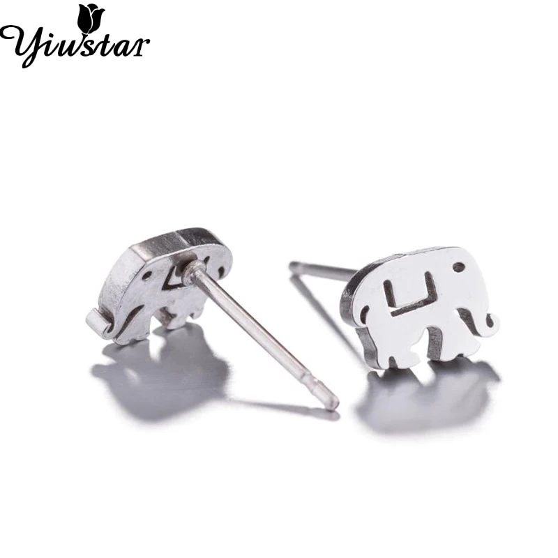 

Yiustar Stainless Steel Earrings for Women Lovely Elegant Stud Earrings for Girls Children Hollow Animal Earrings Indian Jewelry