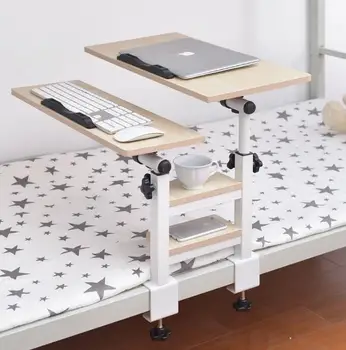

University Dormitory Removable Laptop Table Height Adjustable Notebook Computer Desk Multipurpose Bedside Folding Storage Rack