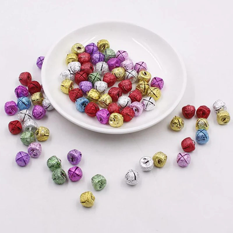 

300Pcs /lot 12mm Colorful Small Jingle Bells Cross Loose Beads Festival Party Home Christmas Decorations/DIY Accessories