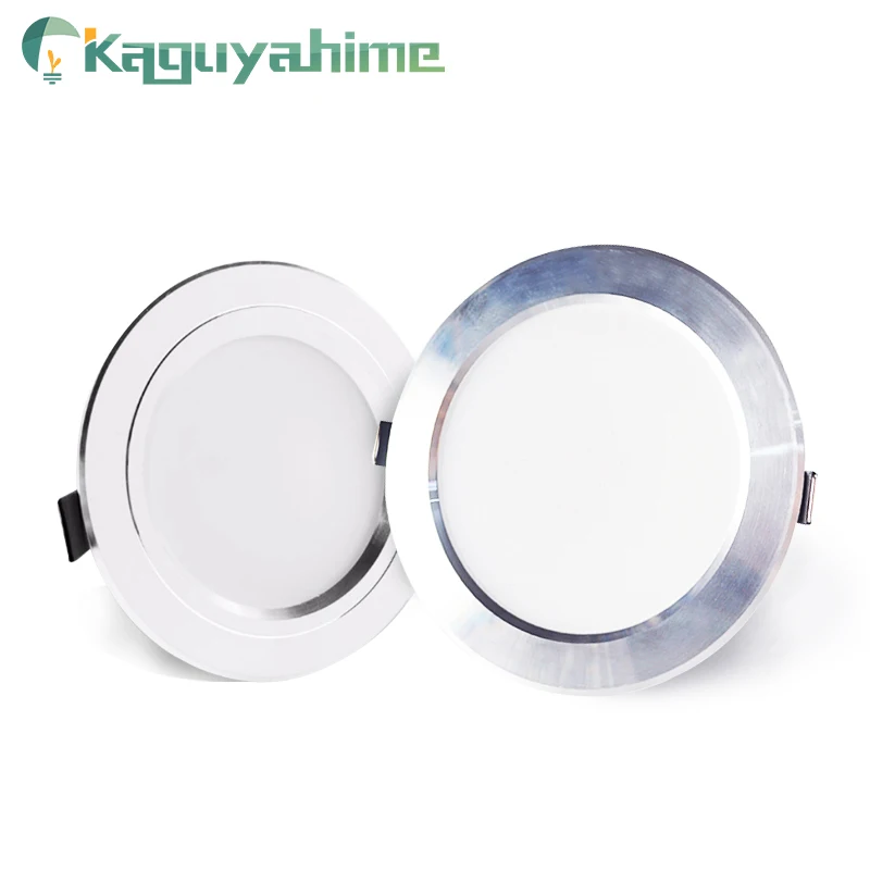 Kaguyahime 220V 110V светодиодный панельные утопленные светильники ультра тонкие 3W 5W 9W 15W 18W для спальни дома Светодиодный прожектор теплый белый холодный белый