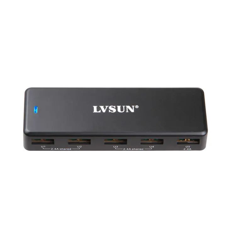 Udoli 36 واط العالمي متعدد ميناء usb شاحن سيارة 5 ميناء العاصمة محول 5 فولت 2.4A لباد بود فون قرص الهاتف المحمول الرقمي كاميرا