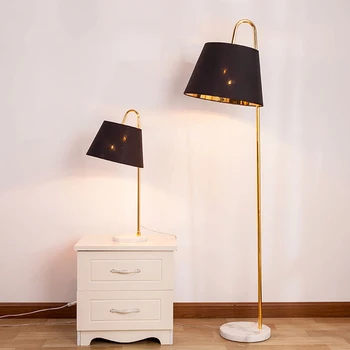 

Modern Floor Lamp Led Cloth Lampshade Standing Lamp Living Room Floor Lamp Bedroom Bedside Decorate Stand Light Fixtures
