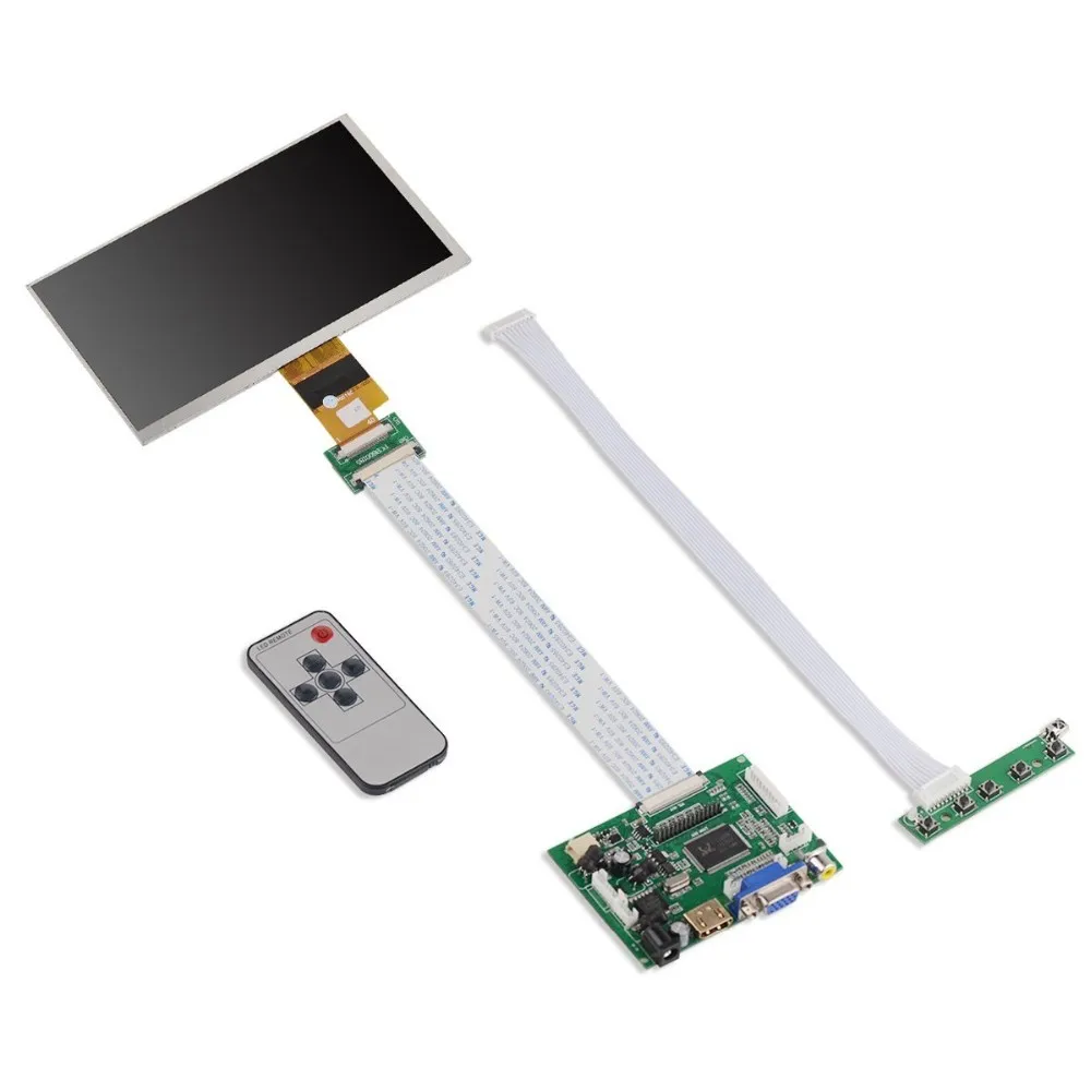 7 дюймовый 40 контактов 1024(RGB)* 600 TFT ЖК дисплей с пультом дистанционного управления