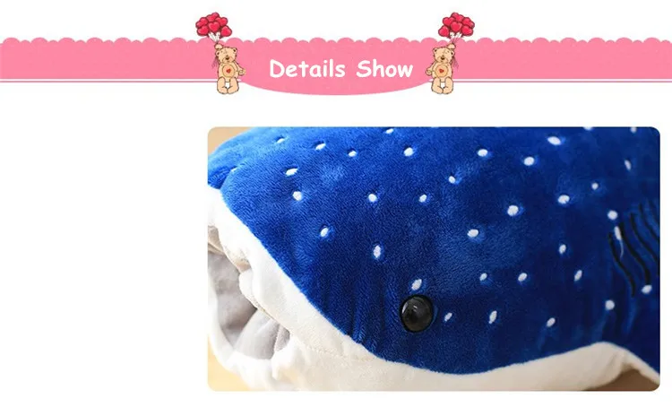 Giant Animal Whale Shark Plush Toy Big Stuffed Sea Animals Shark Hugging Pillow Whale Toys for Children Gift Decoration 100cm 120cm 150cm DY50444 (15)