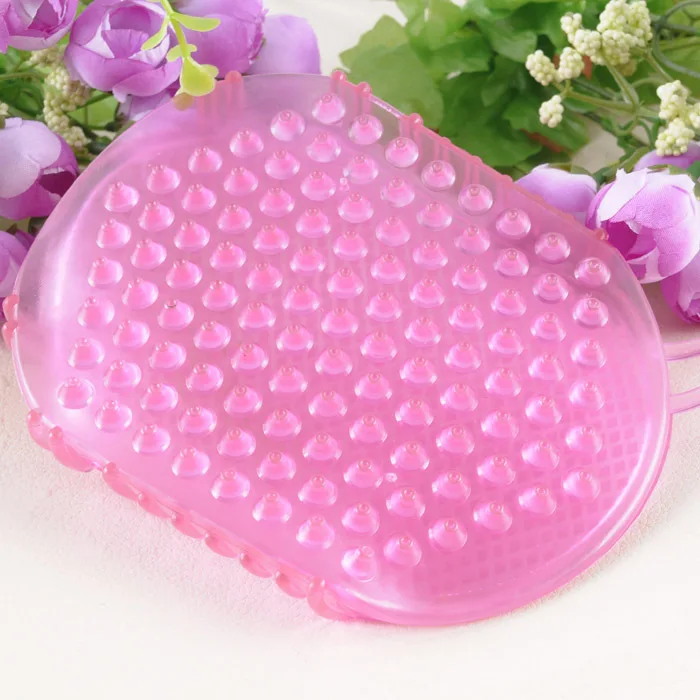 Горячая 1 шт. целлюлитные перчатки для ванной Массажная щетка для душа щетка D-1437 - Цвет: Pink