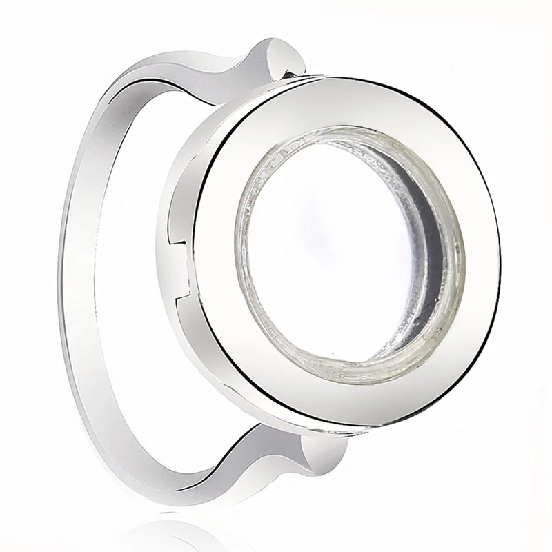 

New 925 Sterling Silver Ring Logo Signature Smooth Round Locket Rings For Women Wedding Party Gift Fine Europe Jewelry