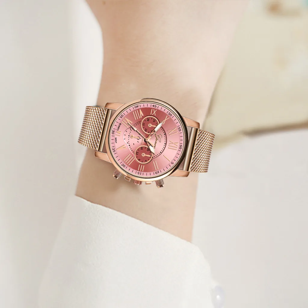 relogio feminin Fashion Quartz Watch Men Women Mesh Stainless Steel Bracelet High Quality Casual Wrist Watch Gift for Woman