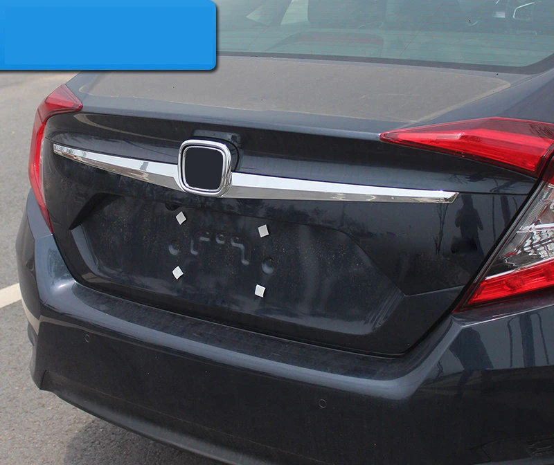 Для Honda Civic 10th Gen 4dr Sedan 2016 2017 2018 2019 ABS Хромированная Задняя Крышка багажника