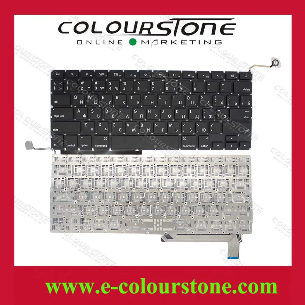 

RU Replacement A1286 laptop keyboard for Apple for Macbook Air layout black color with small enter key Russian keyboard
