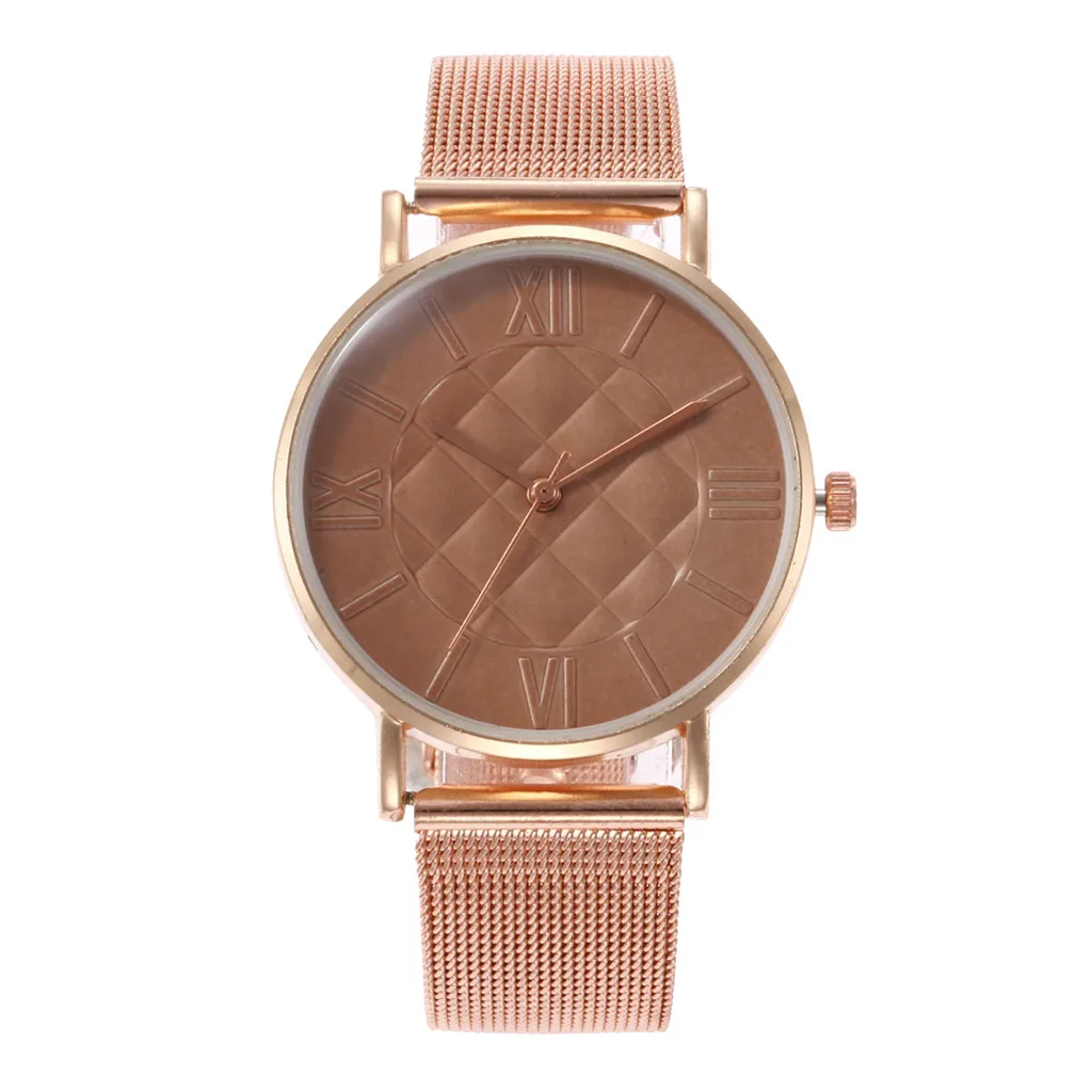 

Fashion Magnetic buckle Dazzling women Mesh Belt Watch ladies Quartz Analog Geneva Quartz Clock Erkek Saatler zegarki damskie