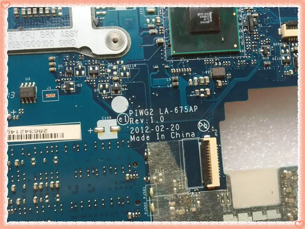 PIWG2 LA-675AP для lenovo G570 Материнская плата ноутбука LA-675AP системная плата HM65 DDR3 протестирована