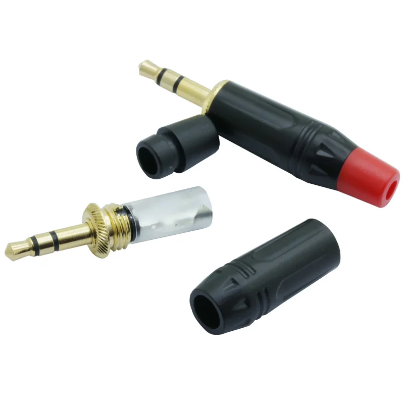 100pcs lot 3 5mm 3 Poles Stereo Male Plug Gold Plated Soldering 3 Pins 3 5mm Stereo Plug DIY Headphone Jack Wire Connector