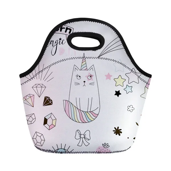 Thikin Единорог сумка для ланча для женщин крутая портативная ручная сумка женская термоизолированная сумка для еды для детей девочек lbolsa almuerzo - Цвет: ALP073Z20