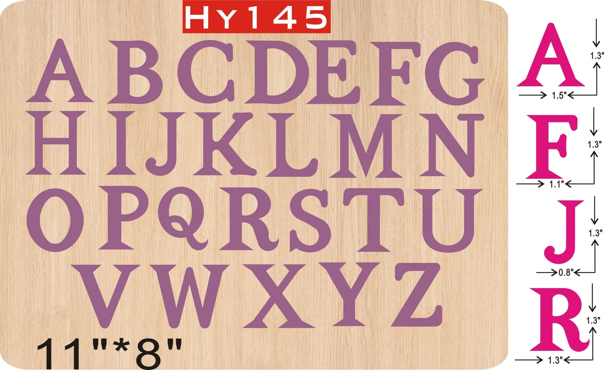 3.3cm High 26 Capital Letters Wooden Die Cutting Die Suitable For Common Diecutting Machines In