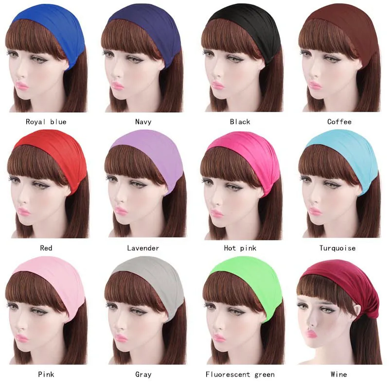 

Women Pure color Headband Rope Elastic Hair Bands Hair Gum Clip Women Female Turban Hair Accessories haarbanden voor vrouwen