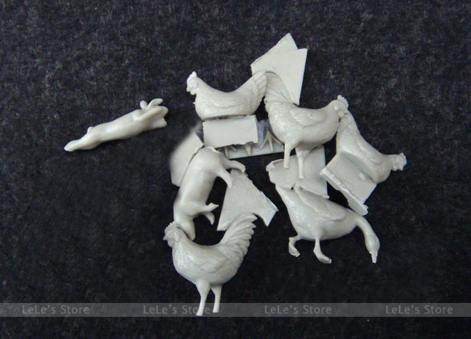 

1/35 Resin Soldier Scene Accessories Chicken Duck Pig Rabbit Animal Model