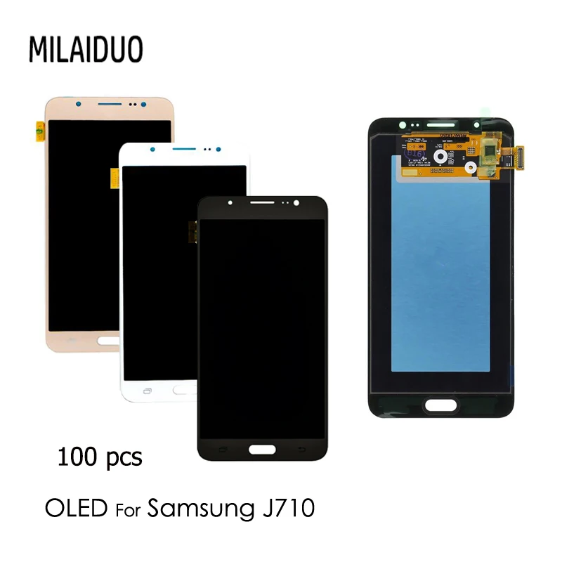 

100pcs Super AMOLED For Samsung Galaxy J7 2016 J710 J710FN J710F J710M J710Y J710G J710H LCD Display OLED Touch Screen Digitizer
