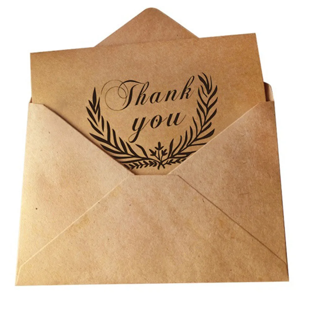 

Vintage Thank You Cards Birthday Christmas Card Envelope Writing Paper Stationery Wedding Party DIY Greeting Cards