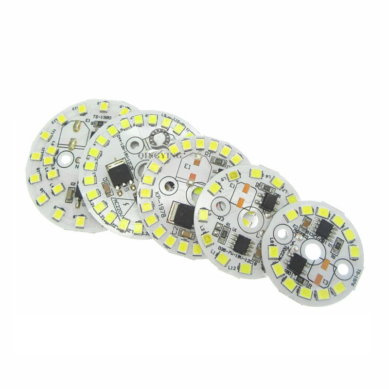 10 шт. ac 220v SMD2835 светодиодный 5 Вт, 7 Вт, 9 Вт, 12 Вт, 15 Вт светодиодный лампы пластины белый светильник с умная ИС(интеграционная схема светодиодный Bean для Точечный светильник «сделай сам»