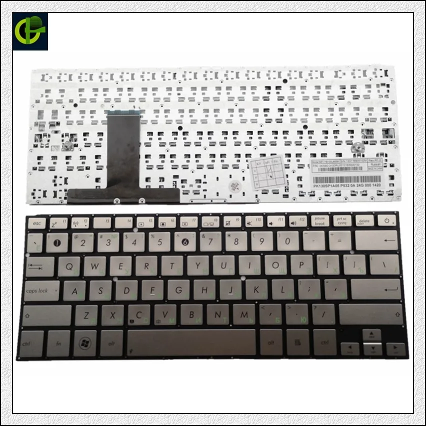 

Russian keyboard for ASUS U38 U38D, U38DT, U38N 9Z.N8JBC.50R RU silver Laptop keyboard