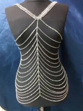 2015 la venta caliente Del Halter Lencería Sexy Showgirl Hombro Collar de Cadena Exotic Sujetador Arnés Slave Cadena Cuerpo Completo Joyería BY76