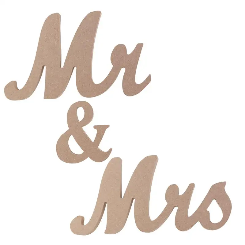 MR &amp MRS деревянные буквы для свадьбы украшения подарок на свадьбу (бурlywood) | Дом и