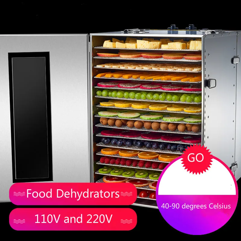 Best MAIDU ST-02 Food dehydrators 304 stainless steel High capacity Dried fruit machine Dehydration air dryer pet food Food dryer 1