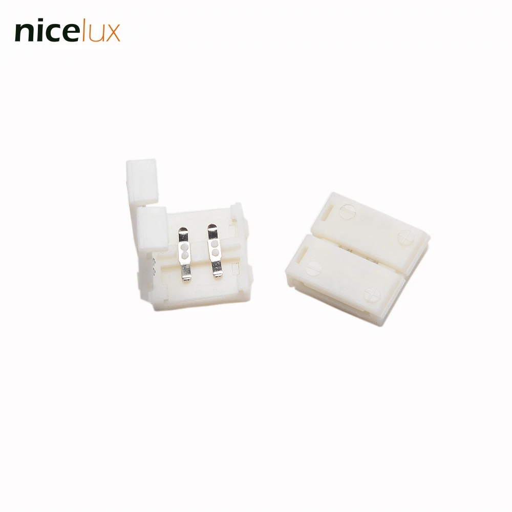10pcs 2 Pin LED Strip Quick Connector for IP20 Non waterproof 12mm 5050