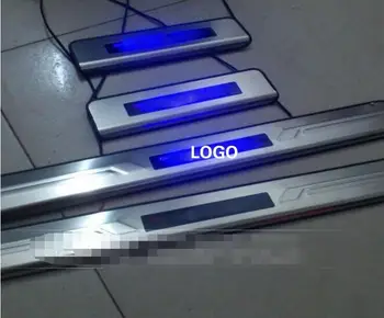 

Car styling sedan Blue LED Scuff Plate Door sill 4pcs/set for Chevrolet Cruze 2009 - 2013
