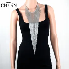 Chran Beach Bikini Wear Chain Bra MultiLayer Tassel Harness Chain Necklace Sexy Beach EDC Outfit Wear Festival Jewelry CRBJ102