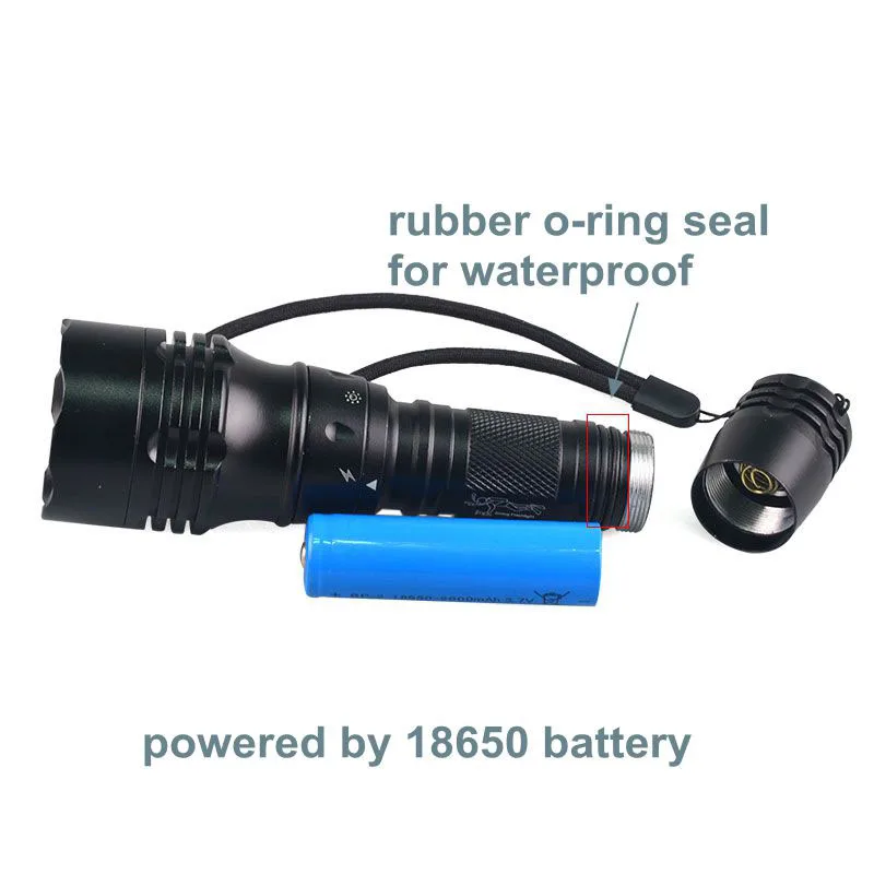 TMWT Лидер продаж подводный 2000LM 10 W T6 CREE L2 УФ-Дайвинг фонарик для 18650