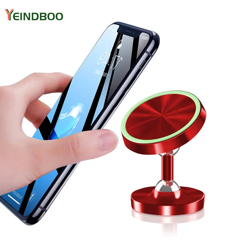 

Newest Universal Magnetic Car Phone Holder Luminous Phone Stand For iPhone X XR Samsung s10 Mobile Phone Car Megnetic Holder
