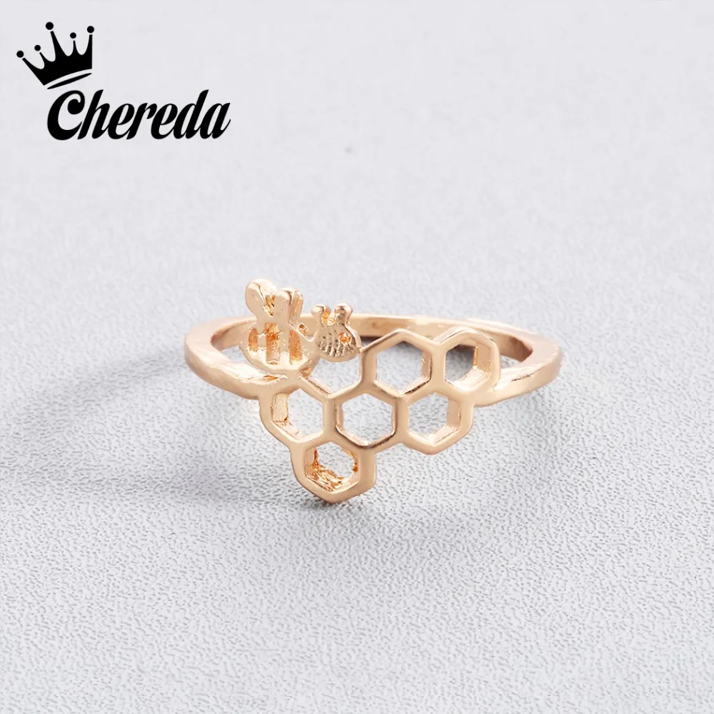 

Chereda Unique Fashion Alloy Ring Silver Gold Color Rings Jewelry For Women Lady Charms Party Birthday Accessories Gift Present