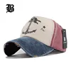 [FLB] 5 panneaux hip hop snapback chapeaux couples chapeau homme femme pur coton casquettes de baseball do vieux bateau pirate ancre gorras casquette de lavage ► Photo 1/6