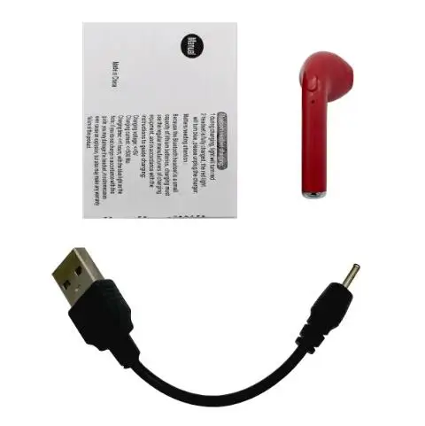 I7s tws Bluetooth earphonea беспроводные наушники портативная гарнитура телефон наушники Handsfree с микрофоном для xiaomi iPhone XR 8 7 Android - Цвет: Red Right ear