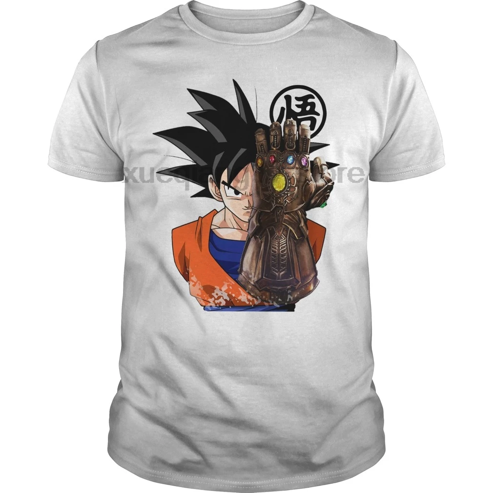Goku Avengers Infinity War Thanos Gauntlet Hand shirt | Мужская одежда