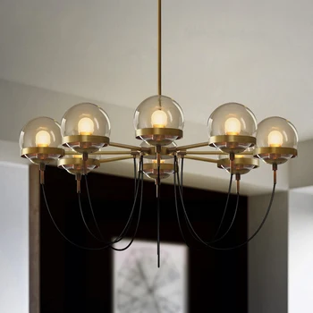 

Modern Magic Bean Molecule Pendant Light Glass Ball Hanging lamp For Parlor Study hotel Lighting Suspension Art Fixture PA0223