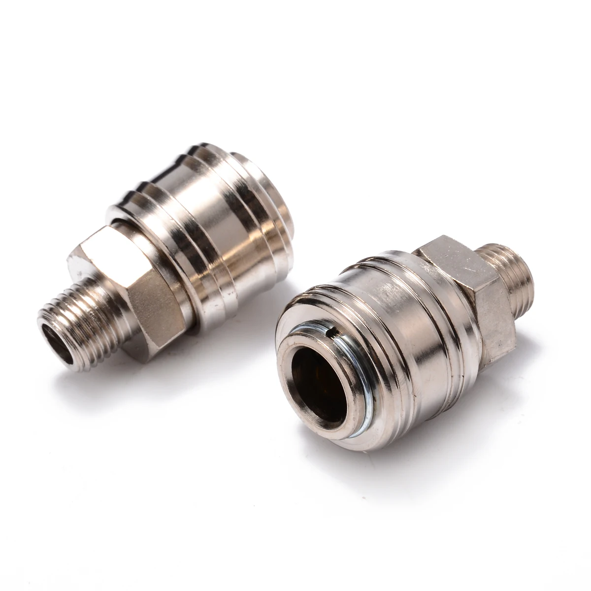 2pcs Air Line Hose Compressor Connector Euro Fitting Female Quick Release Set with 1/4 BSP Male Thread