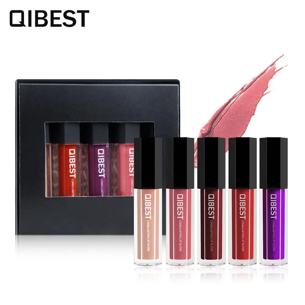

5pcs/set Waterproof Liquid Lip Gloss Matte Lipstick Sexy Batom Mate Lip Tint Makeup Long-lasting Nude Lip Glaze Lips Cosmetic