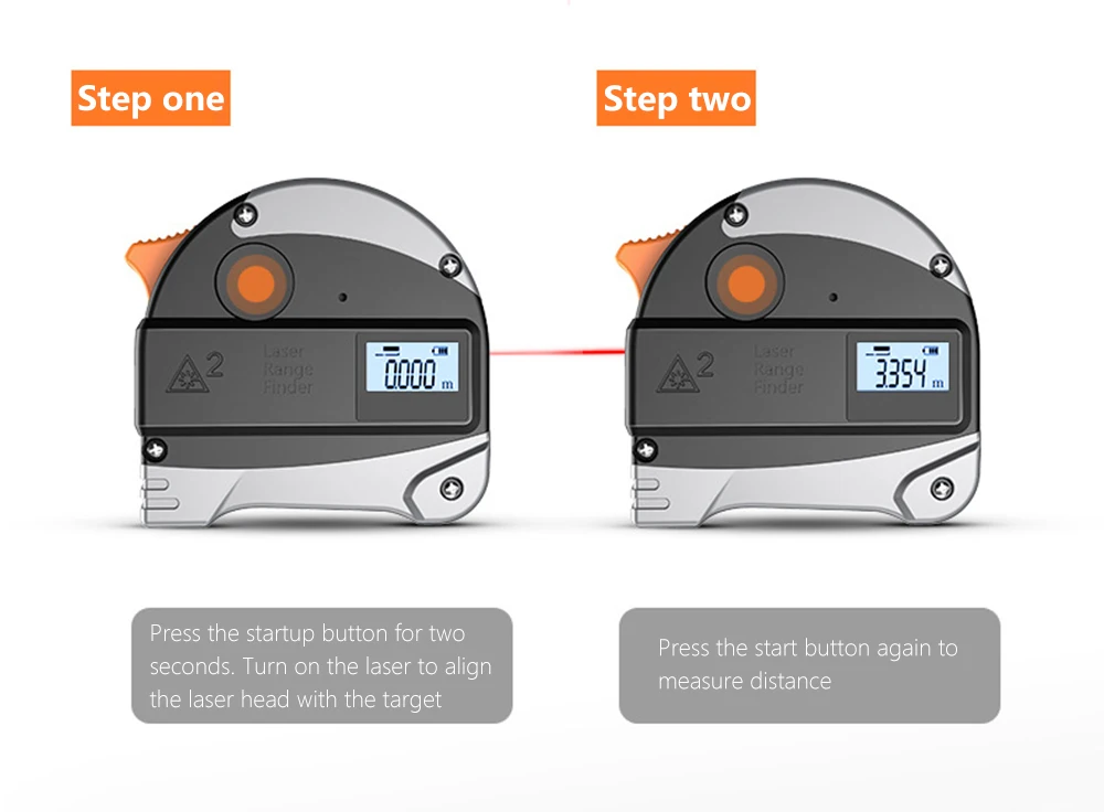 2 в 1 30 м цифровой лазерный дальномер ручной инфракрасный дальномер измерительная лента лазерный дальномер с ЖК-дисплеем