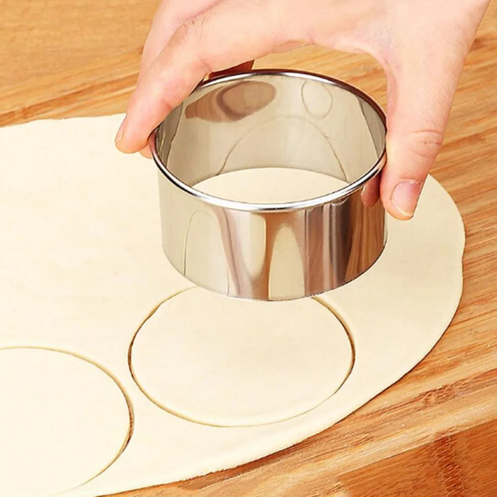 

3pcs/set Stainless Steel Round Dumplings Wrappers Molds Set Cutter Maker Tools Round Cookie Pastry Wrapper Dough Cutting Tool